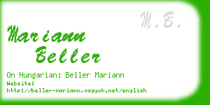 mariann beller business card